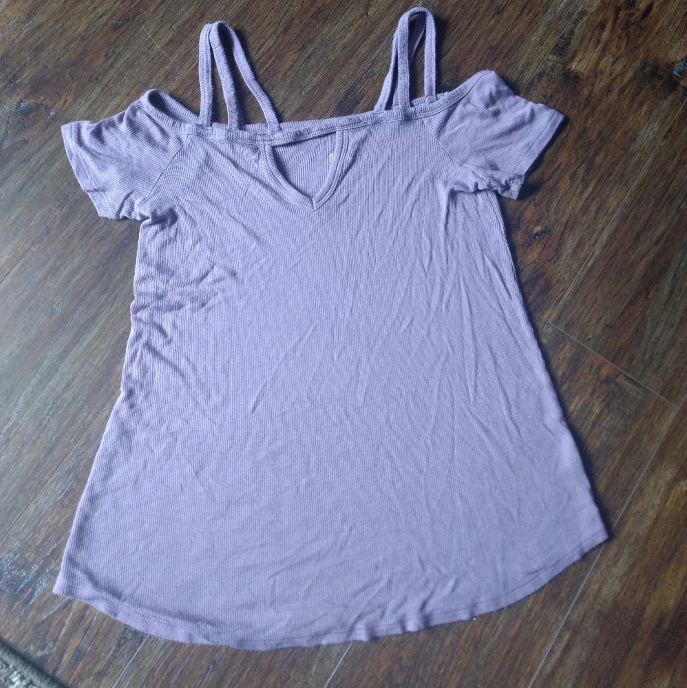 AE Soft & Sexy Ribbed Tee Purple Large